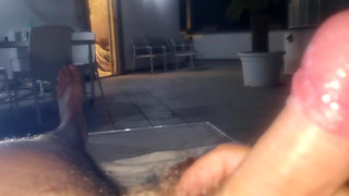 FRIENDS ON HOLIDAY   I GET FILMED BY MY FRIEND WHILE I SHOOT THE NEW VIDEO THAT I JERK OFF AND PISS - HARD HAIRY COCK AND PISS IN PUBBL