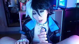 Pervy Roommate Wanted to See My Luna Snow Cosplay so I Dominated Him