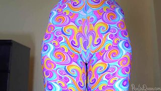 PantiesQueen Blonde Try On Haul Shows Huge Camel Toe Pussy in Tight Shorts