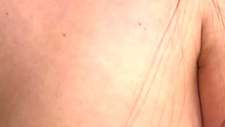 Homely girl with big tits finally gets some action at her house