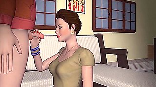 Desi Stepmom Made Me Fuck Her Hard ( With Hindi Audio )