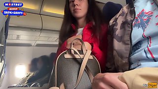 Risky Public Jerking Off On A Plane Full Of People - Public Dick Flashing - Katty West