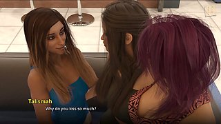 Big natural tits in a wild hentai visual novel game