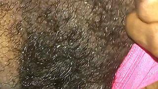 Flashing Rubbing My Tight Hairy Pussy Closeup
