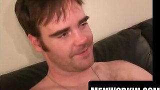 Thug man smokes then captures pink cigar to fap off