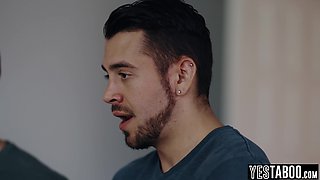 Big bust Spic mommy threesome sex with stepson