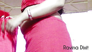 Ravina Dixit seduced husband boss in red sari