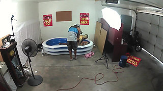 Behind the Scenes Back Yard Oil Wrestling