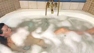 A Girl Is Bathing in a Jacuzzi