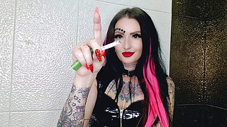 Cigarette Smoke. Smoking Fetish. Sexy Smoking Dominatrix