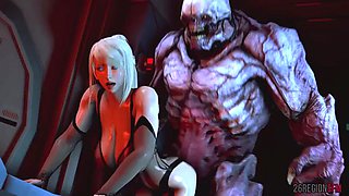 Samus Aran fuck monster