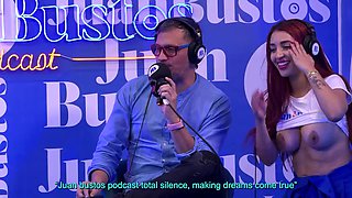 Jessica Sodi fulfills fantasy and cums with her big tits on the sex machine  Juan Bustos Podcast