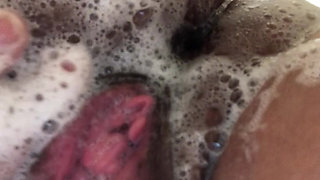 Latina wife showing off in shower