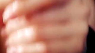 Sweet Blonde in Leather Handcuffs Makes You Cum Slowly and Gently