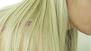 Perfect Blonde Has Fun at the Gloryhole!