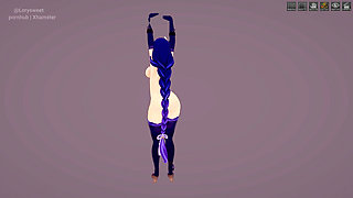 Busty Raiden Shogun Phut Hon Sexy Dance Hentai Animation