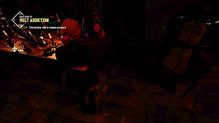 The guard's temptation led her to ride the sacred dildo