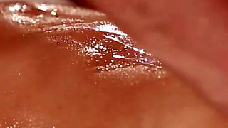 Brunette beauty having amazing massage