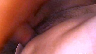 Blonde amateur granny Anny hairy twat fucked on the couch