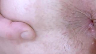 Anal Defloration and First Squirts of a Young Obese Slut