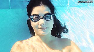 Jacqueline Hope loves to get naked and splash around in the pool