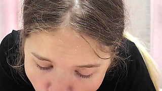 Horny After Party, She's Covered in Cum After Deepthroat Blowjob