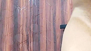 Bubble Booty School Girl in Public Toilet Masturbating with Cucumber