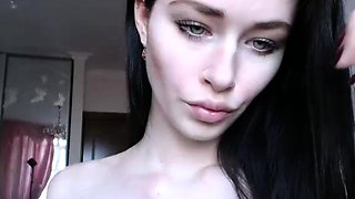 Stacked brunette goes solo toys and masturbation