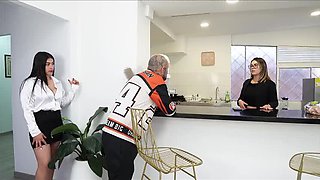 JulianaRose and KARINAMILLER Homemade Threesome: Fucking Friend's Boyfriend in Missionary and Cowgirl