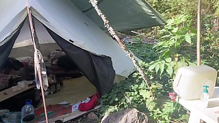 Really Juicy Blowjob with 69 in the Tent