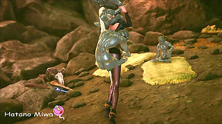 Intense Orgy with Goblins: Skinny, Curvy Slut Passionately Fucked and Drenched in Cum