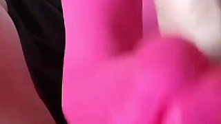 MILF Gives a Footjob and Handjob in Nylon