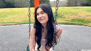 Beautiful brunette gets a facial from Donnie Rock