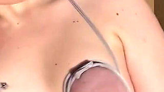 Tits Bondage and Dirty Talk, Orgasm with Nipple Pumps and Vibrator
