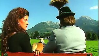 Hot slut rides a old bavarian peasant