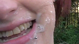 Dirty Dogging Slut Isabella Dean Gets Covered in Cum From Perverted Doggers