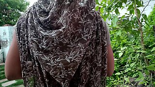 Outdoor Walk - Stepmom Fucking with Her Stepson While She Was Walking in Garden