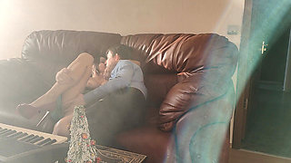 Foreplay Between a Young Husband and a Beautiful Mature Wife to Music