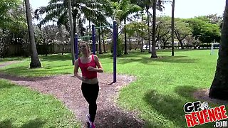 Zoey Taylor is seduced while on a jog and gets fucked hard