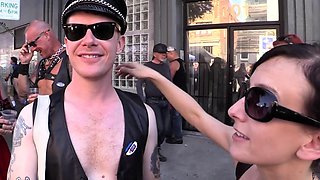 Brunette Flashing Her Titties And Pussy Outdoors In Public