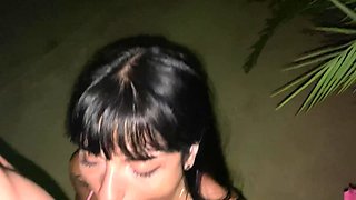 Afterparty with Nadja Lapiedra Anal Outdoor Fuck in Spanish Streets, Then We Sneak Into a Pool to Finish and Cum Inside the Ass