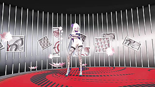 Yowane Haku Undress Dance Sexy Lingerie Hentai Stickysticky Song Mmd 3D Purple Clothes Color Edit Smixix