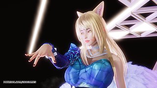 [mmd] Hellovenus - Mysterious Ahri Sexy Striptease Dance League of Legends Uncensored Hentai 4K 60fps