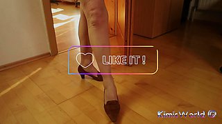 Sensual Nylon Soles in Vintage Loafers