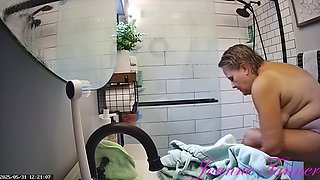 Found Hidden Cam Footage of My Mom Mrs. Joanne Tanner the Real Public Schoolteacher in the Shower on my Dad's Computer 5