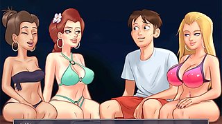 Cartoon stepmom helps with wanking in summertime saga episode by Misskitty2k