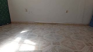 Mexican mother-in-law cleaning guest room in thong 3