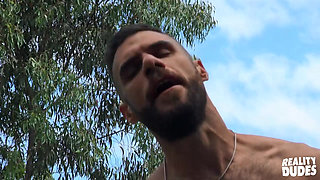 REALITY DUDES - Rodri And Emi's Naughty Park Adventure Ends With A Nice Facial And Loud Moaning