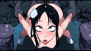 Awesome hentai anal sex with stunning excited nurse