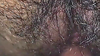 WildEnglishBBW BBC rubbing his cock on my hairy pussy creampie
